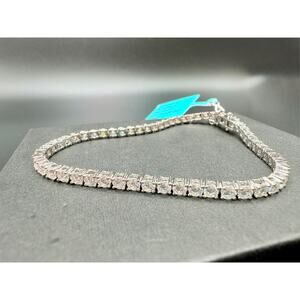 925 Sterling Silver Moissanite Tennis Bracelet | 5.33 CTW | VVS D Color | 7.5
